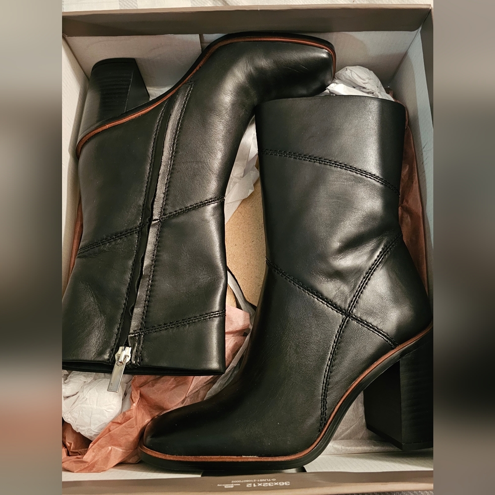 Franco Sarto Black Ankle Booties